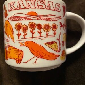 2028 Been There Series Starbucks Kansas White and Orange Mug